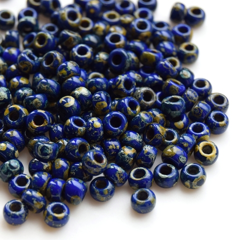 6/0 RR-4518 Бисер круглый Миюки /Miyuki round 6/0 Picasso Blue