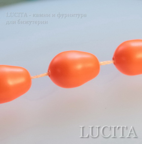 5821 Хрустальный жемчуг Сваровски Crystal Neon Orange грушевидный 11х8 мм ()