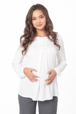 Блузка для беременных 15071 молочный