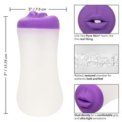 Ультрамягкий мастурбатор-ротик Deep Throat Grip - 