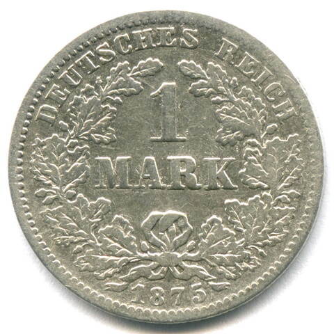 1 марка 1875 (G) Германия F-VF