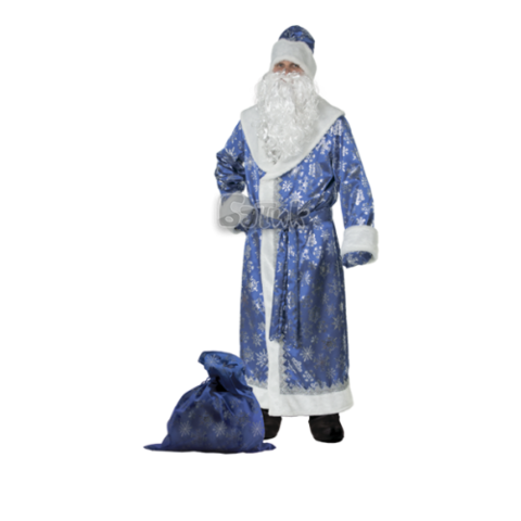 Дед Мороз сатин синий