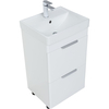 Aquanet 312420 Тумба с раковиной Ирис new 50 напольная 2 ящ. цв.белый глянец (312420)
