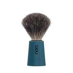Помазок NOM CARL, натуральный барсучий ворс, голубой пластик (CARL 81 PE)