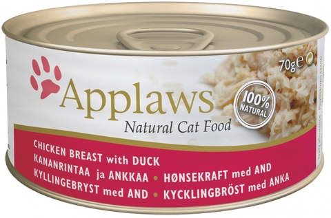 купить апплавс Applaws Cat Chicken & Duck консервы для взрослых кошек, курица и утка