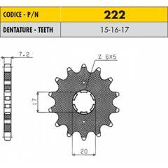 Звезда передняя (ведущая) sunstar 22215 JTF 1264.15 (made in japan)