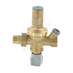 Клапан подпиточный латунь 249 Ду 15 Ру10 1/2" ВР/"американка" Рн=1 - 6бар с выходом под манометр Icma 91249AD05