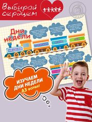 Плакат обучающий "Дни недели 2"