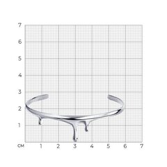 94050670 - Браслет жесткий из серебра SKLV | Liquid metal
