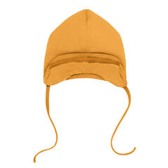 Шапочка утепленная из футера (тёмная горчица)