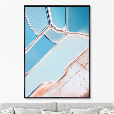 ArtNoMore - Репродукция картины на холсте Salt lakes, light blue, No 1, 2024г.