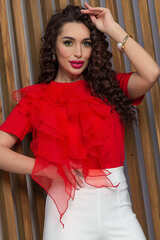 Блуза Риана (красная) Б13309-5М LT Collection
