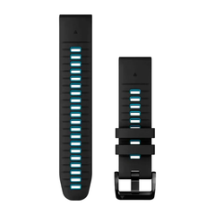 Ремешок Garmin Quickfit 22mm, Watch Band, Black/Blue Silicone