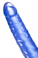 Синий двусторонний фаллоимитатор - 28,5 см. - 