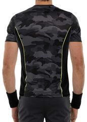 Теннисная футболка Hydrogen Camo Tech T-Shirt - anthracite camouflage/anthracite/yellow