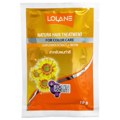 Маска для волос Lolane Natura Hair Treatment Sunflower For Color Care extract + biotin, 10 гр