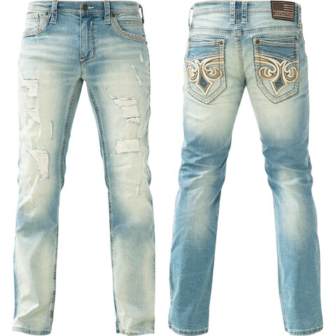 Affliction | Джинсы мужские Ace Apex Midland 110SS24 перед и сзади