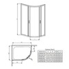 Душевой уголок с раздвижными дверьми 120х90х190 см Radaway Premium Plus E 1900 30493-01-01N