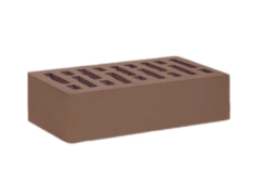 Старооскольский кирпич лицевой Коричневый, Гладкий, 1NF