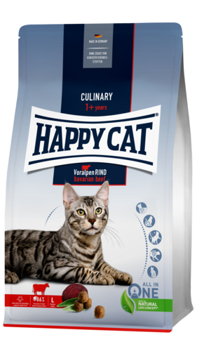 Сухой корм для кошек Happy Cat  Эдалт Кулинария Альпийская говядина