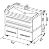 Aquanet 171497 Компл.3 - Тумба Нота 100 (005) цв.св.дуб (171497)
