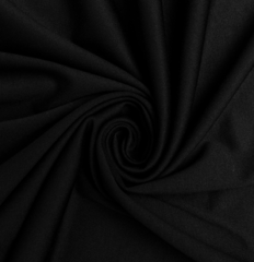 Джерси, 270 гр/м2, 150 см, 75% полиэстер, 20% вискоза, 5% спандекс, черный