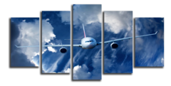 Модульная картина "Самолет в небе"