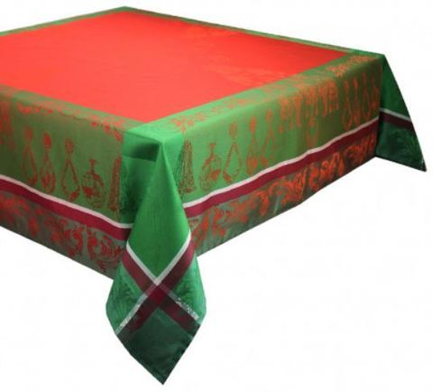 Скатерть 175x365 Garnier-Thiebaut Noel Baroque Rouge