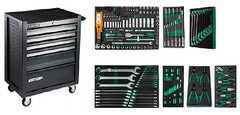 Тележка инструментальная RUNTEC 6 полочная с комплектом инструмента 199 предмета
