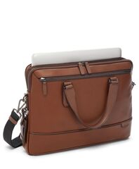 Портфель тонкий кожаный Sycamore/Cognac