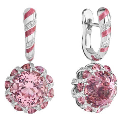 Серьги с Турмалинами и Бриллиантами, E0122-1/1