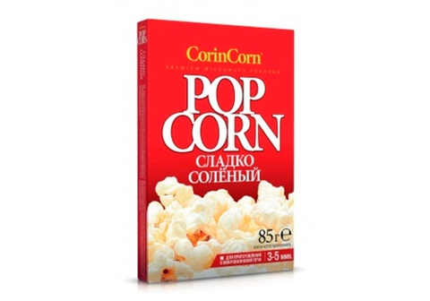 Зерна кукурузы для приготовления в СВЧ сладко-соленые CorinCorn, 45г
