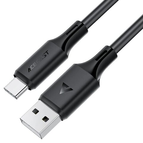 Кабель ACEFAST C17-04 USB-A To USB-C Silicone Charging Data Cable, черный