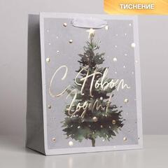 Пакет подарочный S вертикальный,  «Сказочная елочка», 18*23*10 см (Д*В*Ш), 1 шт.