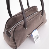 Сумка Саломея 501 эко-замша серый шоколад