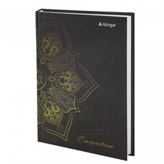 
          Ежедневник недатированный, А5, Alingar, 7БЦ, глянцевая ламинация, линия, 136 л, "Золотой орнамент"