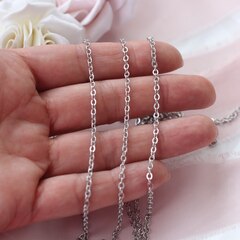 Цепочка 2,5*2,1 мм, родий, 17см , А037-1 (17см)