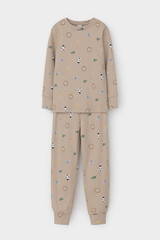пижама  для мальчика  К 1552/темно-бежевый,зоопарк