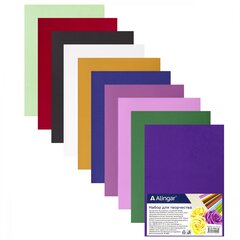Материал для творчества фоамиран Alingar, А3, 2 мм, пористая резина, 10 цветов, ассорти, упаковка полиэтилен