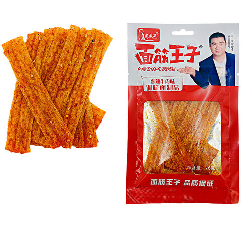 Снеки острые пряная говядина (красная уп)(шк6971623401250) ZD0474 1кор*20бл*5шт, 76гр