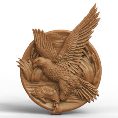 Силиконовый молд Ястреб (медальон) № 0478- м