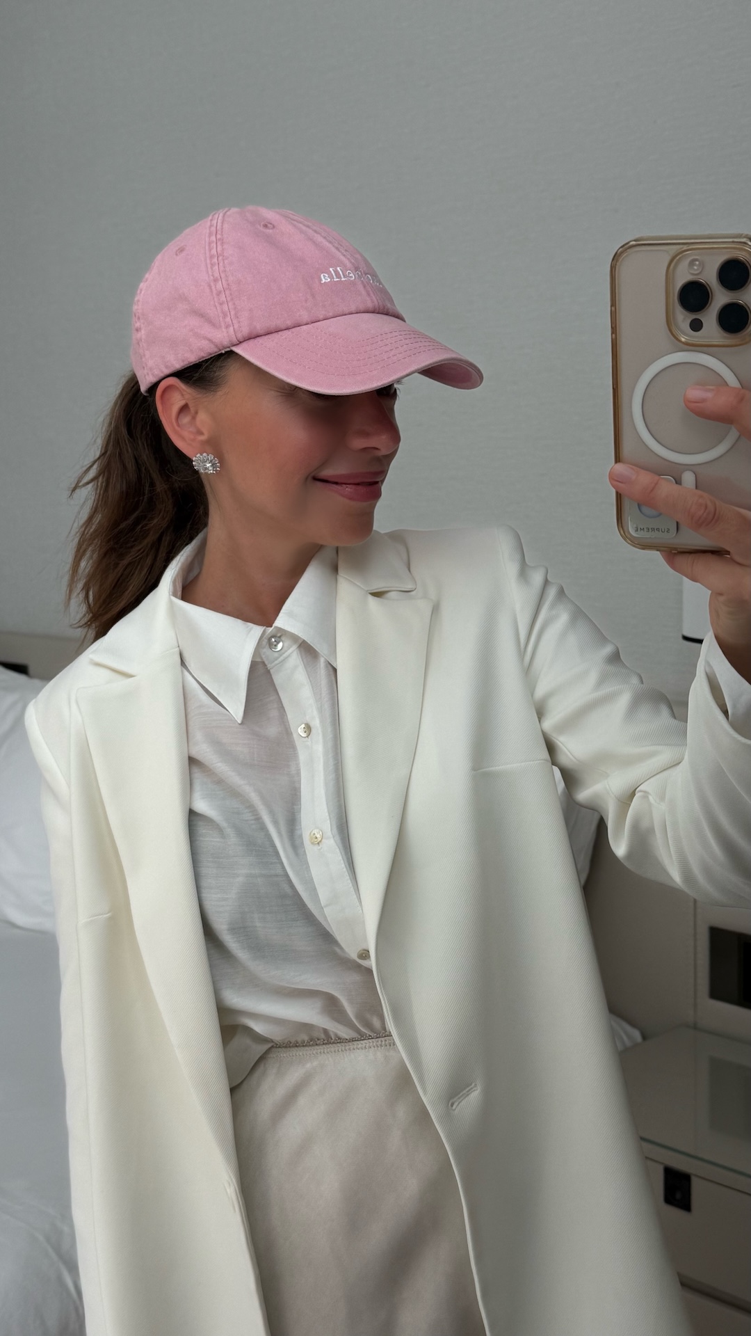 Серьги в виде ромашки из камней PREMIUM QUALITY