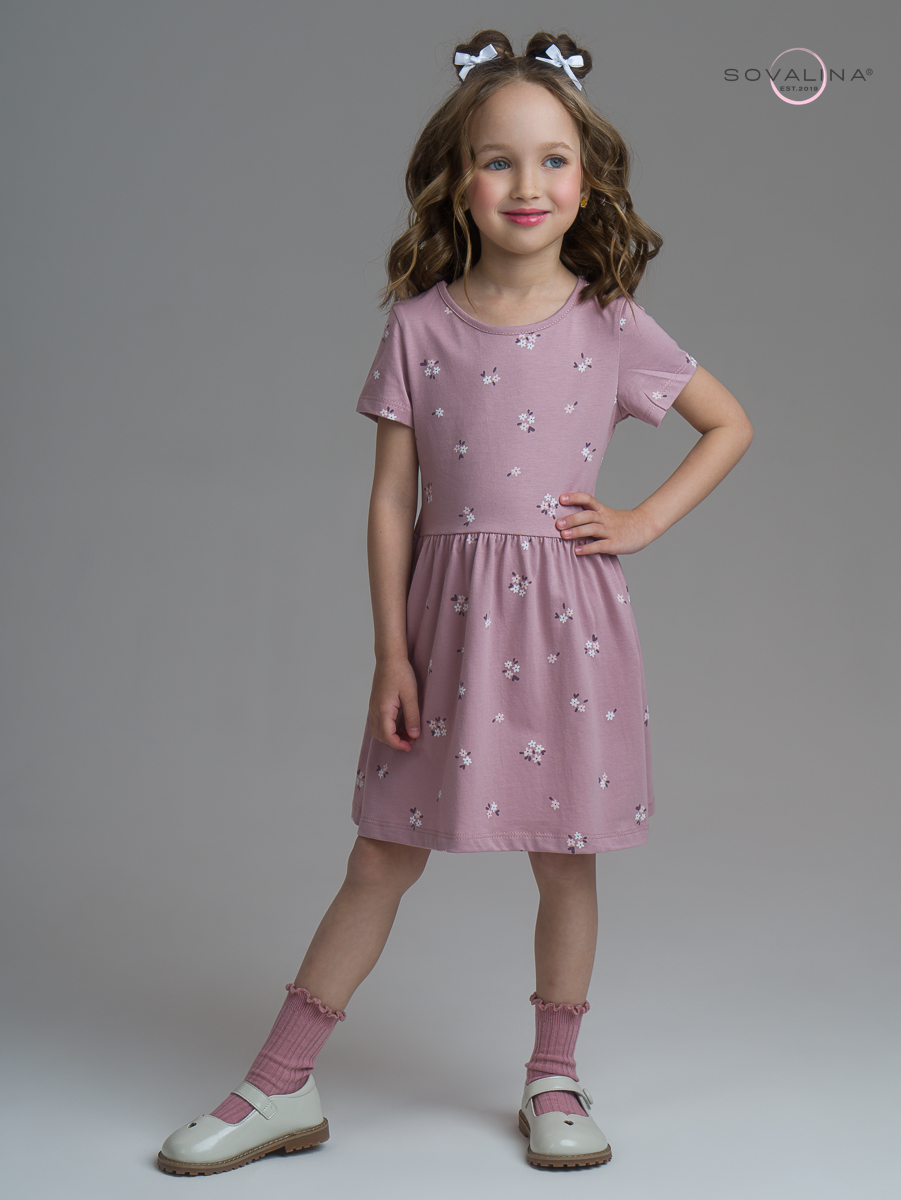 Платье Лето черничные незабудки