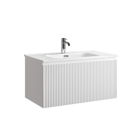 Sancos SNR1.080W Тумба подвесная SANCOS Snob R 1.0 790х445х406, c одним ящиком оснащенным доводчиками, Bianco , арт.SNR1.080W