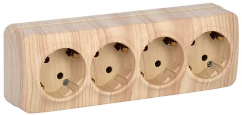 GLORY Роз. 4-я с з/к без з/ш о/у 16А РС24-3-ХС сосна IEK