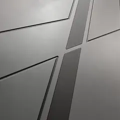 Входная металлическая дверь Бункер БН-12 Веллюто верде зеркальная вставка в рамке ФЛЗ - 603 Бетон серый (светлый)