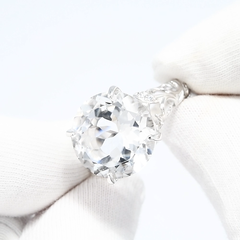 92010526 - Крупное кольцо с горным хрусталём из серебра