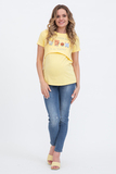 Футболка для беременных и кормящих 10590 жёлтый