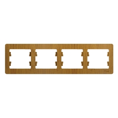 Schneider Electric Glossa Дерево Дуб Рамка 4-местная горизонтальная IP20 скрытая установка GSL000504