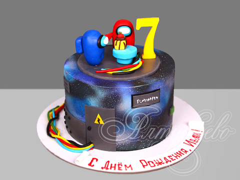 Торт Among Us на 7 лет 1603123